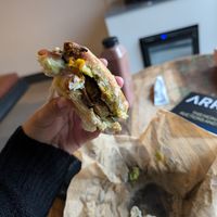 Deluxe sandy with a big bite taken out. So good! at Steep Tea Company in Phoenix