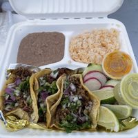 Taco platter at Calaveritas in Atlanta