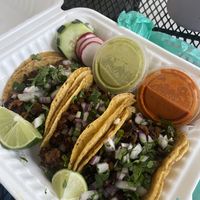  Street tacos, carnitas, chorizo, and al pastor  at Calaveritas in Atlanta