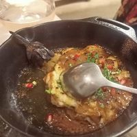 Eggplant with tahini at Ergon Agora in Thessaloniki