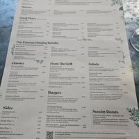 Menu June 24 at The Botanist in Salford