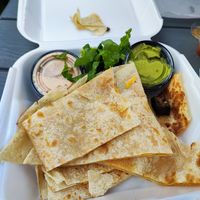 Vegan quesadilla at Liticker's in San Diego