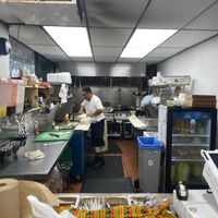 Small kitchen with friendly chef  at Liticker's in San Diego