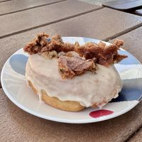 Carrot cake topped donut  at The Salty Donut in Dallas