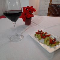 Complimentary vegan tapa 💚🌱 at Pizzería Pinocchio in Almunecar