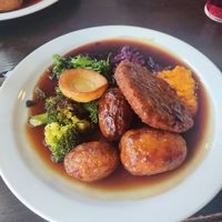 Sunday dinner with chicken kiev at The Chorlton Tap in Manchester