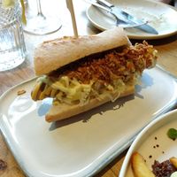 Broodje rookworst at De Vegetarische Slager - The Vegetarian Butcher in The Hague