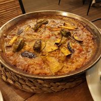Vegan paella at Hotel & Restaurant Marina Palamós in Palamos