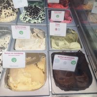 Vegan options including chocolate, mandarin, strawberry at Jijonenca in Palamos