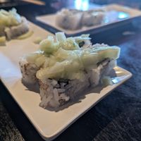 Suno roll with cucumber salad on top at Kei Sushi in Reno