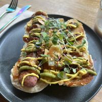 Brunch dog at Good Dogs Plant Foods in Vancouver