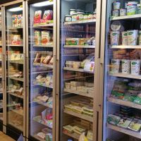 Refrigerated vegan section at Bacher Reformhaus in Konstanz