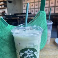 matcha latte  at Starbucks in Bucharest