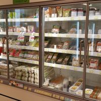 Refrigerated section, most if it vegan at Kochs Biowelt in Konstanz