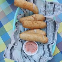 Vegan tequeños at El Rabipelao in Barcelona