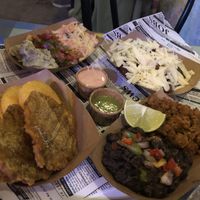Selection of vegan tapas   at El Rabipelao in Barcelona