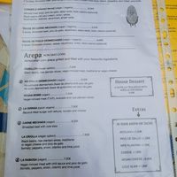 menu card at El Rabipelao in Barcelona