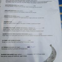 menu card at El Rabipelao in Barcelona