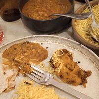 Dahl with rice and potatoes at The Curry Leaf in Lagos