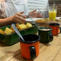 Porção Gota Serena + Casquinha de Siri at São Saruê in Sao Paulo