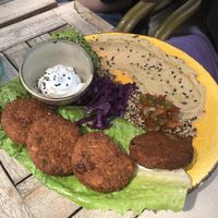Nice Falafel poke  at A Vocados in Platja Daro