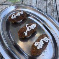Mushroom croquettes with v-truffle mayo   at A Vocados in Platja Daro