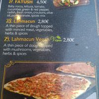 menu at Not Just Falafel in Athens