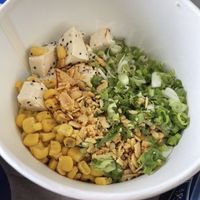 Veggies for the vegan spicy garnet   at Rakkan Ramen in Boulder