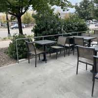 The outside seating options  at Rakkan Ramen in Boulder