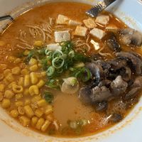 Spicy creamy vegan ramen  at Rakkan Ramen in Boulder