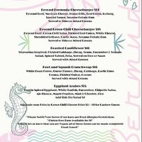 Veg/Vegan menu page 1 at Bermuda PEC in Prince Edward