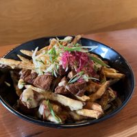 Vegan dirty fries  at Zero Gravity Craft Brewery in Burlington