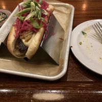 Vegan bratwurst💗 at Zero Gravity Craft Brewery in Burlington