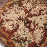 Vegan deep dish pizza!!!!!! at WB Pizza - Allisonville Rd in Indianapolis