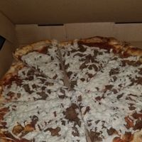 Teese pizza with vegan Italian sausage at WB Pizza - Allisonville Rd in Indianapolis