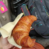Croissant filled with wild berry jam at Caffè Napoli in Turin