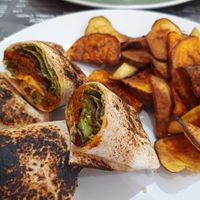 Wrap with fries at Dondué in Sao Miguel