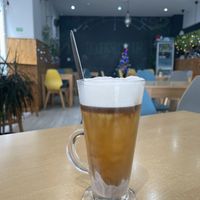 Almond milf latte  at Dondué in Sao Miguel