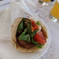 Falafel in pita with hummus at Kebaptzidikon - Κεμπαπτζίδικον in Voula