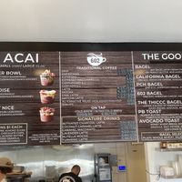 Menú  at 602 Coffee House in Costa Mesa