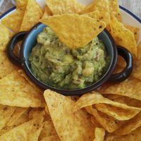 Guacamole nachos at Areal Beach Bar by Chakall in Lourinha