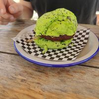 Burger with garden Gourmet patty at Areal Beach Bar by Chakall in Lourinha