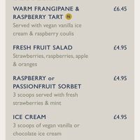 Menu at Ego Mediterranean in Amersham