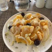 Himara salad   at Mekuri in Himare