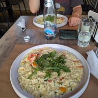 Vegan risotto at Mekuri in Himare