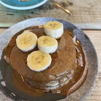 Biscoff & Banana pacakes  at FRÂN Las in Llanberis