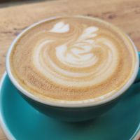 Latte at FRÂN Las in Llanberis