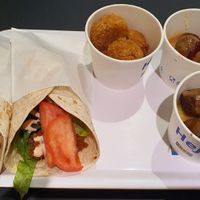 Plant based kebab, karaage, plant based meat balls at IKEA - Harajuku in Tokyo