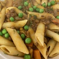 Lentil Pea Bolognese 💚 #Veganuary at NuLeaf - Hell's Kitchen in New York City