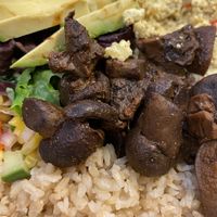 Maple flavored mushrooms scrambled tofu Protein Bowl  at NuLeaf - Hell's Kitchen in New York City